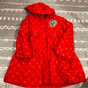 Disney Store girls Kids Red Snow White Hooded Jacket